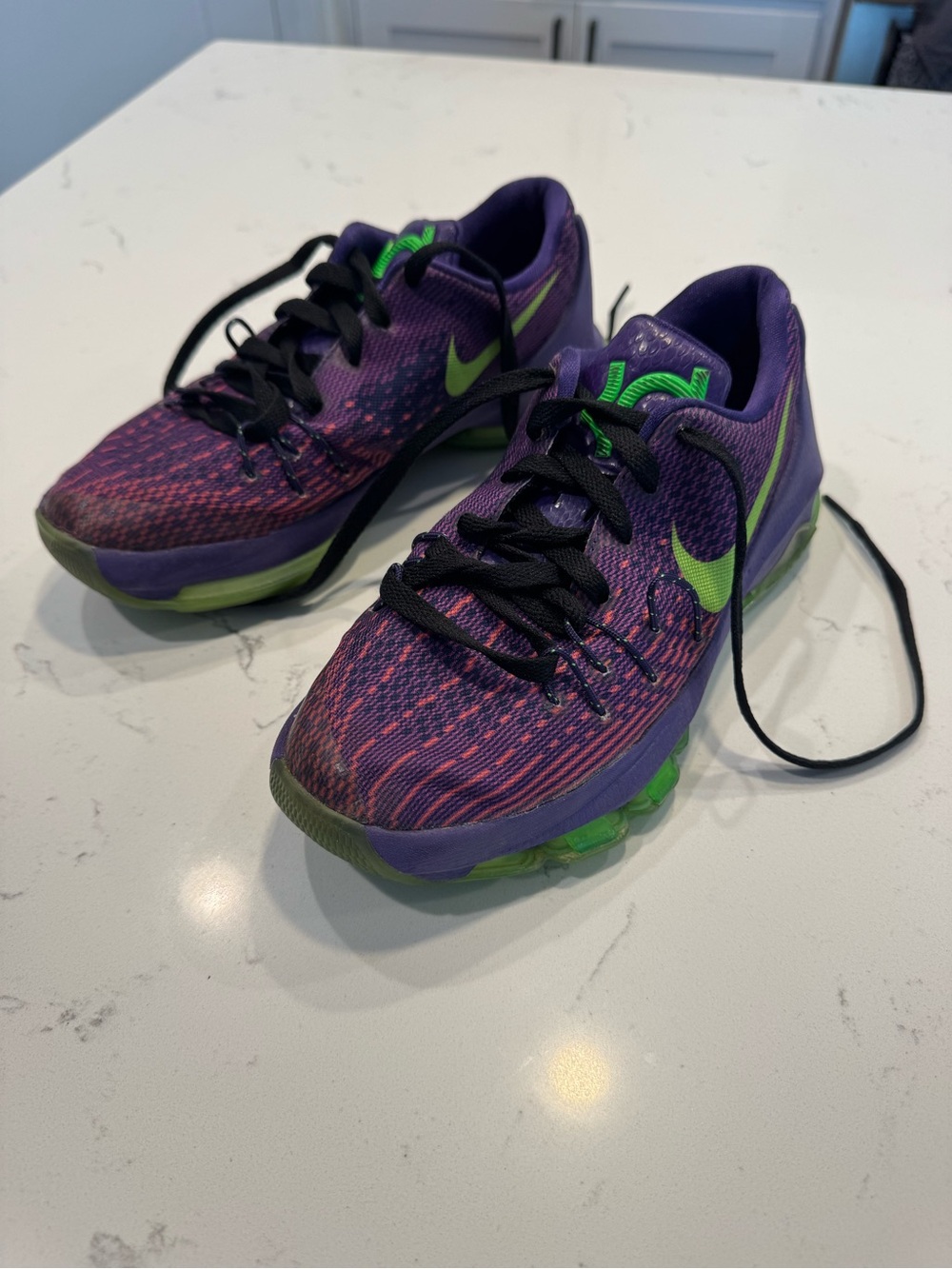 Nike KD 8 "Suit" GS Kevin Durant Basketball Sneakers, 768867-535 Size 4Y